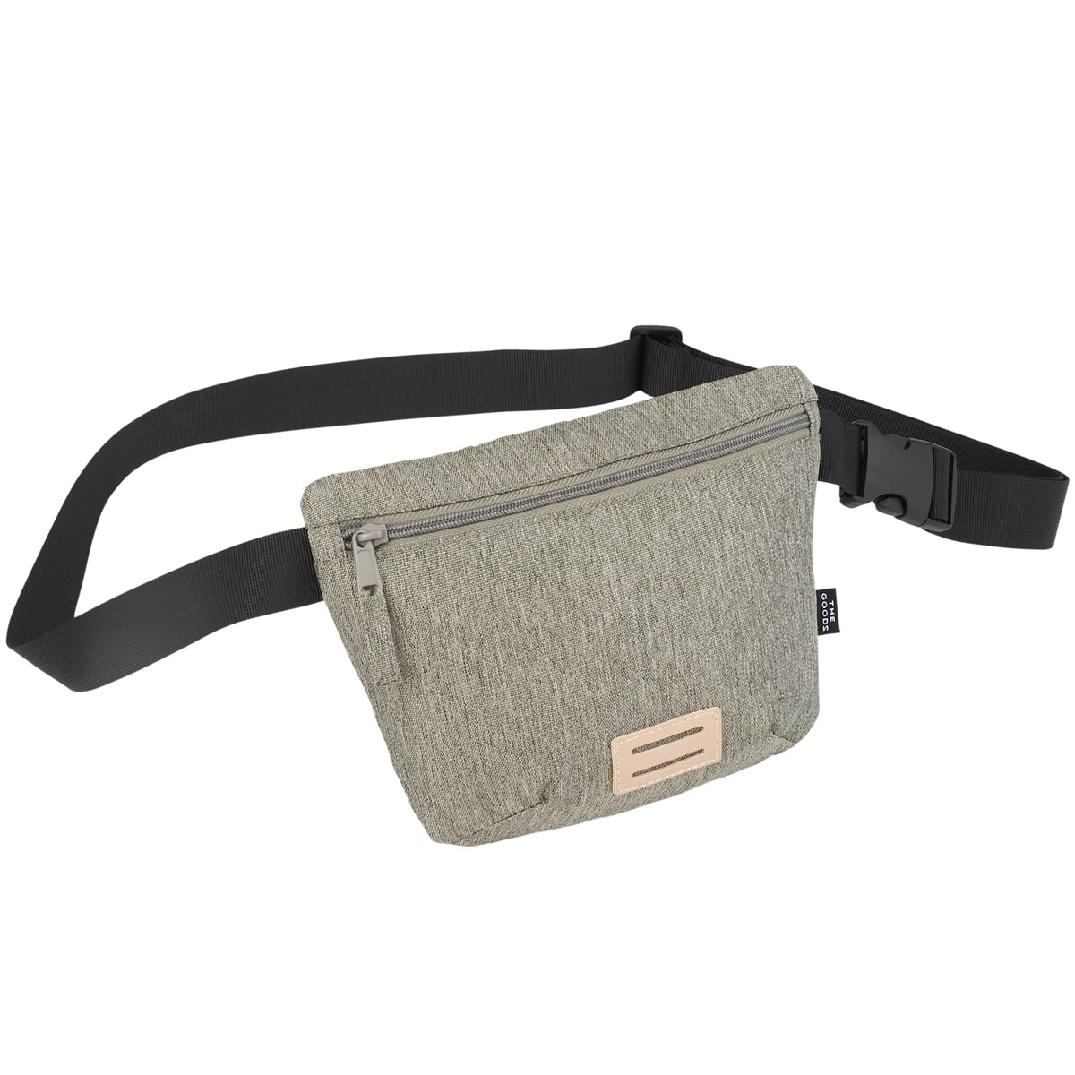 Recycled Fanny Pack with Lash Tab - Gray - Right Angle