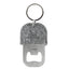 Recycled Felt Bottle Opener Keychain - Gray - Front