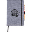 Recycled Felt Bound Notebook, 5.5 x 8 Inches Full Color - Charcoal - Front