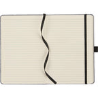 Recycled Felt Bound Notebook, 5.5 x 8 Inches Full Color - Charcoal - Open