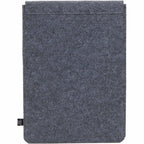 Recycled Felt Business Sleeve with Front Flap Full Color - Charcoal - Back