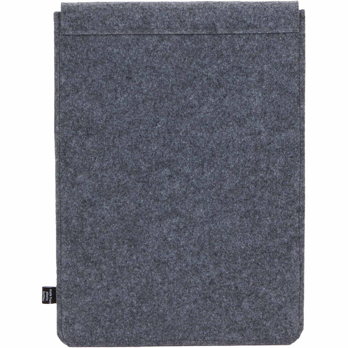 Recycled Felt Business Sleeve with Front Flap Full Color - Charcoal - Back