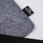 Recycled Felt Lanyard Wallet with Wristlet Strap Full Color - Charcoal - Detail 2