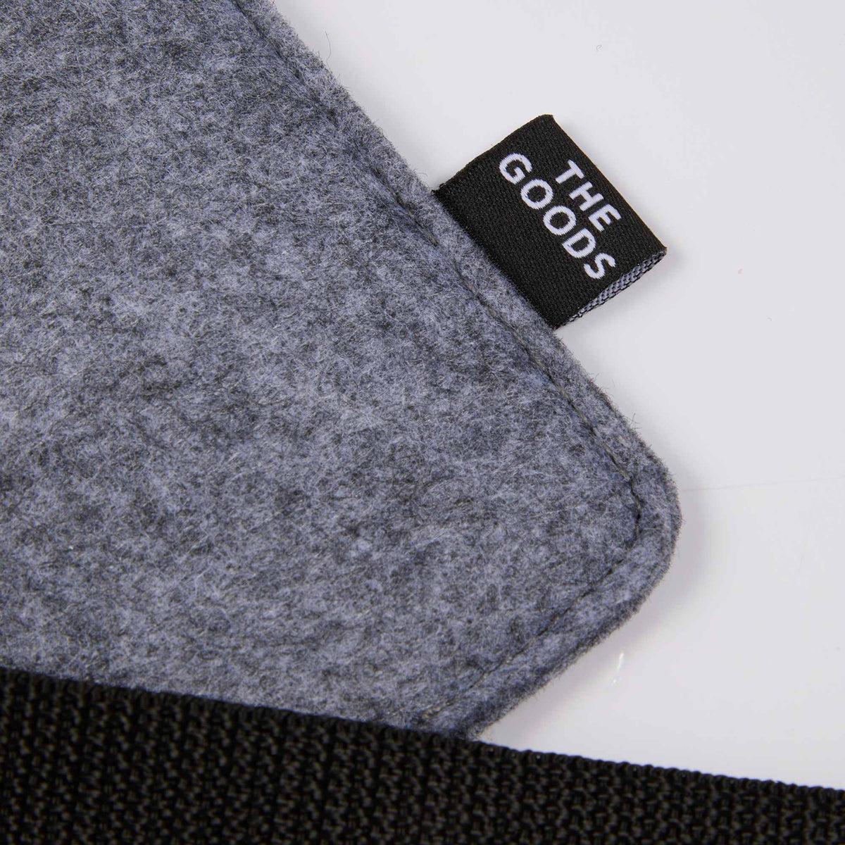 Recycled Felt Lanyard Wallet with Wristlet Strap Full Color - Charcoal - Detail 2