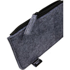 Recycled Felt Lanyard Wallet with Wristlet Strap Full Color - Charcoal - Right Angle