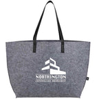 Recycled Felt Shoulder Tote, 22 L - Charcoal - Front