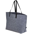 Recycled Felt Shoulder Tote, 22 L - Charcoal - Left Angle