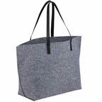 Recycled Felt Shoulder Tote, 22 L - Charcoal - Right Angle