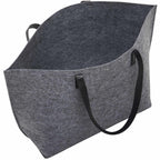 Recycled Felt Shoulder Tote, 22 L Full Color - Charcoal - Right Angle 2