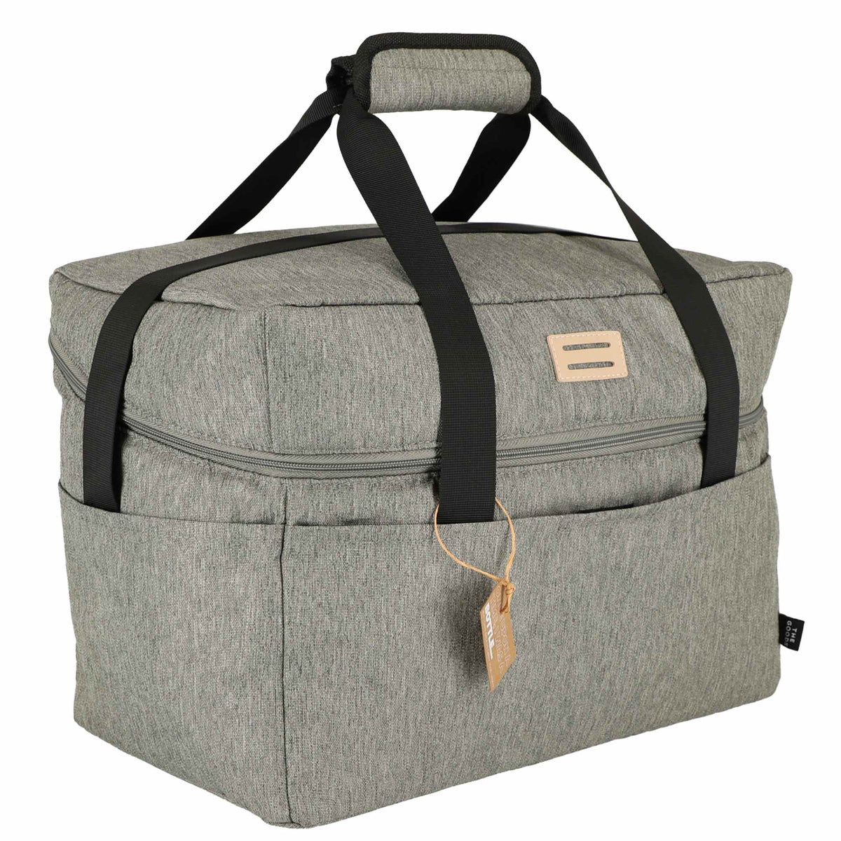 Recycled Flip Top Cooler for 36 Cans - Gray - Left Angle