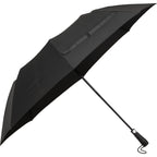 Recycled Folding Golf Umbrella with Auto Open, 58 Inch - Black - Right Angle 2