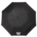 Recycled Folding Golf Umbrella with Auto Open, 58 Inch Transfer - Black - Front