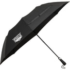 Recycled Folding Golf Umbrella with Auto Open, 58 Inch Transfer - Black - Right Angle