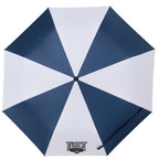 Recycled Folding Golf Umbrella with Auto Open, 58 Inch Transfer - Navy/White - Front