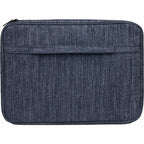 Recycled Laptop Mobile Office Case, Navy Heather Embroidery - Heather Navy - Back