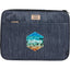 Recycled Laptop Mobile Office Case, Navy Heather Embroidery - Heather Navy - Front
