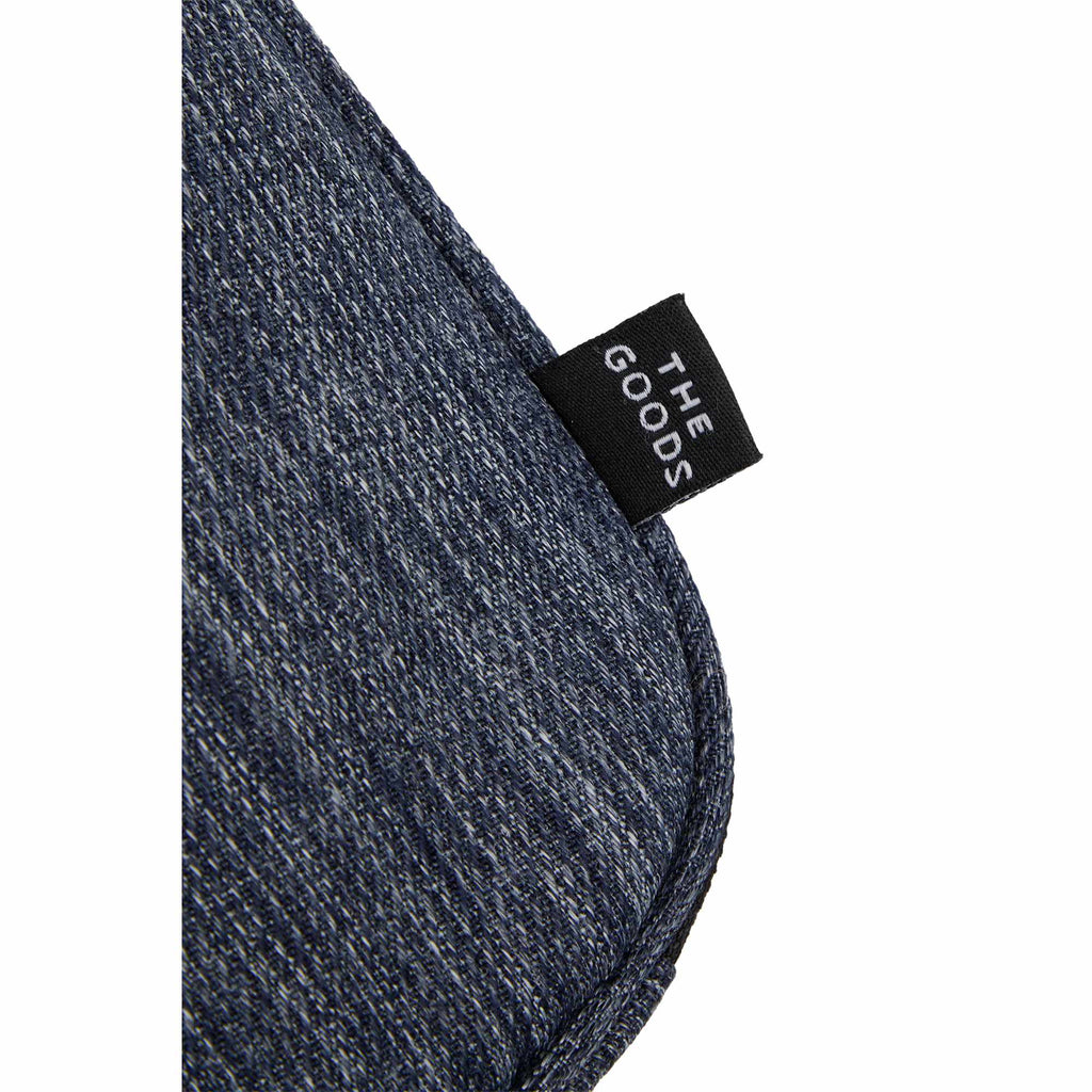 Recycled Laptop Mobile Office Case, Navy Heather Embroidery - Heather Navy - Right Angle