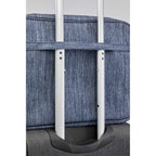 Recycled Laptop Mobile Office Case, Navy Heather Embroidery - Heather Navy - Trolley