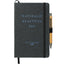 Recycled Leather Hardcover Journal, 5.5 x 8.5 Inches - Black - Front