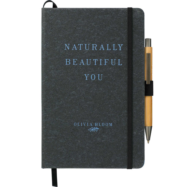 Recycled Leather Hardcover Journal, 5.5 x 8.5 Inches