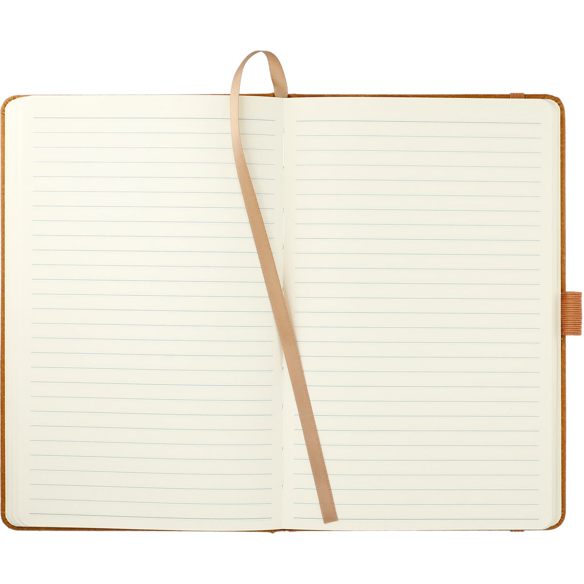 Recycled Leather Hardcover Journal, 5.5 x 8.5 Inches - Natural - Front 4