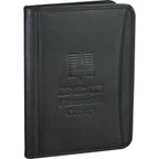 Recycled Leather Writing Pad with Organizer - Black - Photo