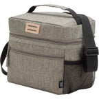 Recycled Lunch Cooler with Lash Tab, 9 Cans Full Color - Gray - Left Angle