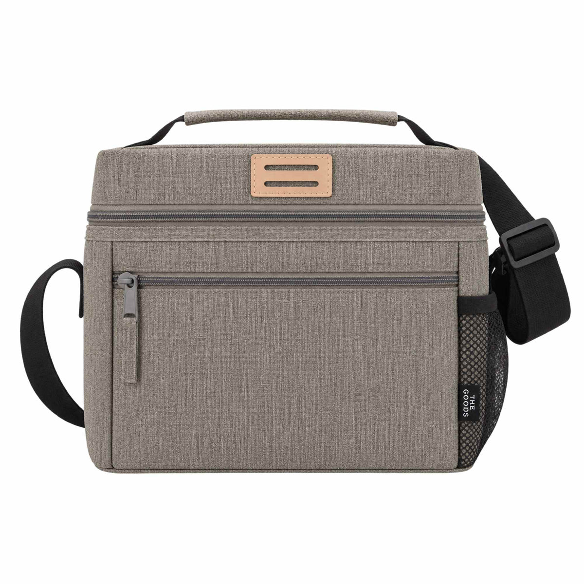 Recycled Lunch Cooler with Lash Tab, 9 Cans Full Color - Gray - Straight
