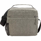 Recycled Lunch Cooler with Lash Tab, 9 Cans - Gray - Back