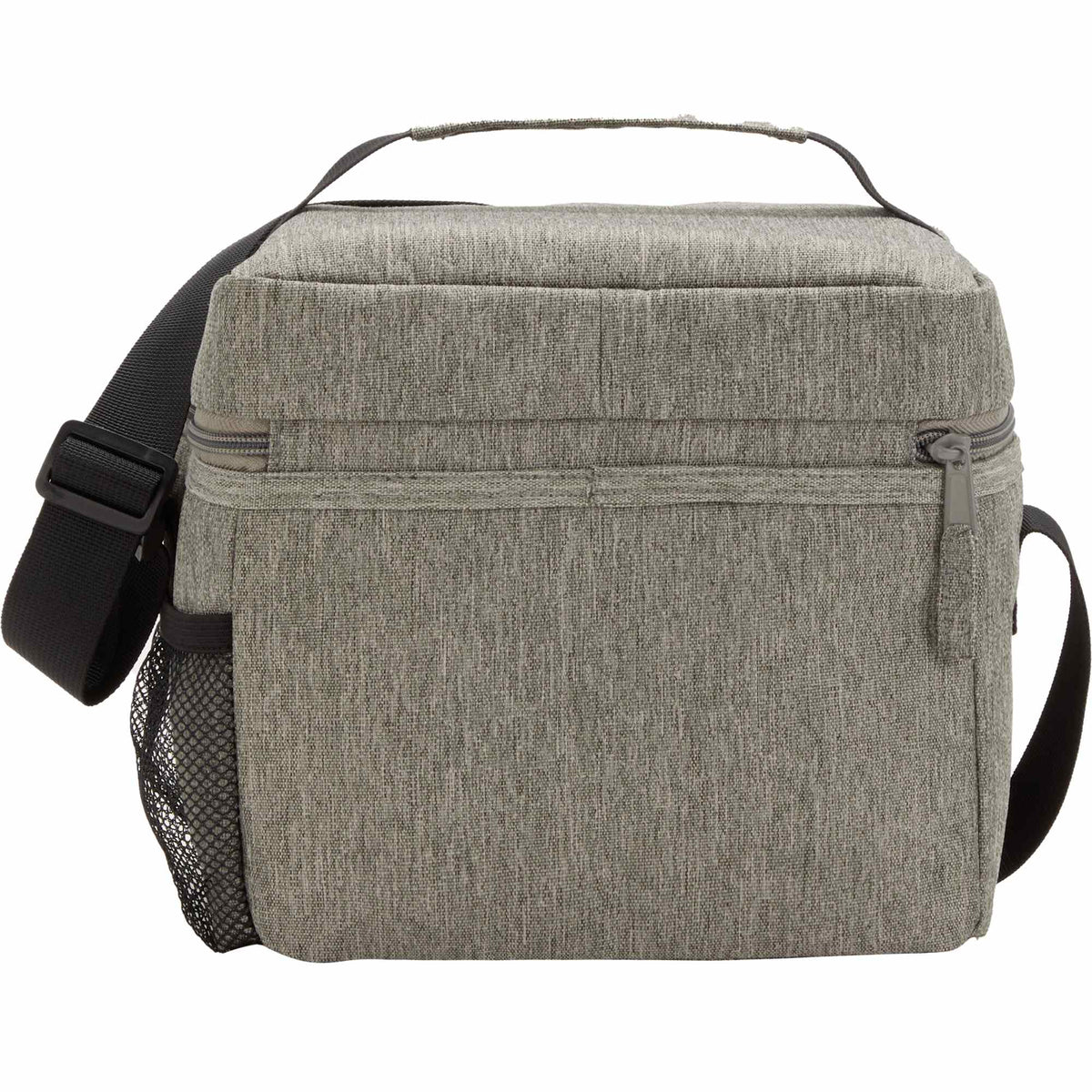 Recycled Lunch Cooler with Lash Tab, 9 Cans - Gray - Back