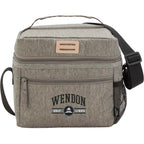 Recycled Lunch Cooler with Lash Tab, 9 Cans - Gray - Front