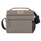 Recycled Lunch Cooler with Lash Tab, 9 Cans - Gray - Straight
