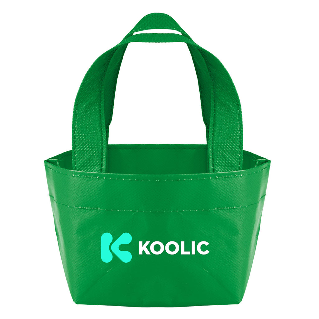 Recycled Micro Mini Tote Bag, Non-Woven - Kelly Green - Colorbrite