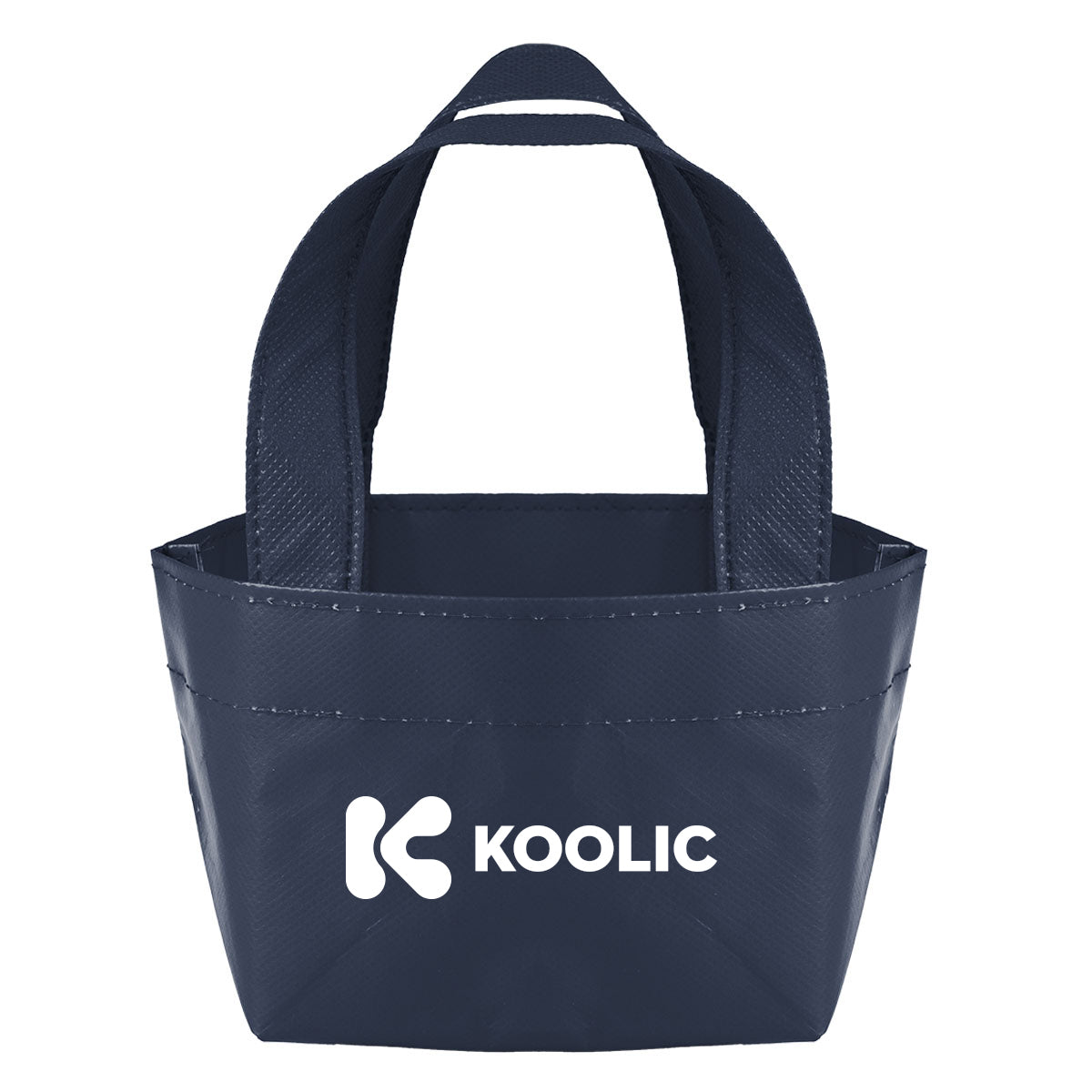 Recycled Micro Mini Tote Bag, Non-Woven - Navy - Silk Screen