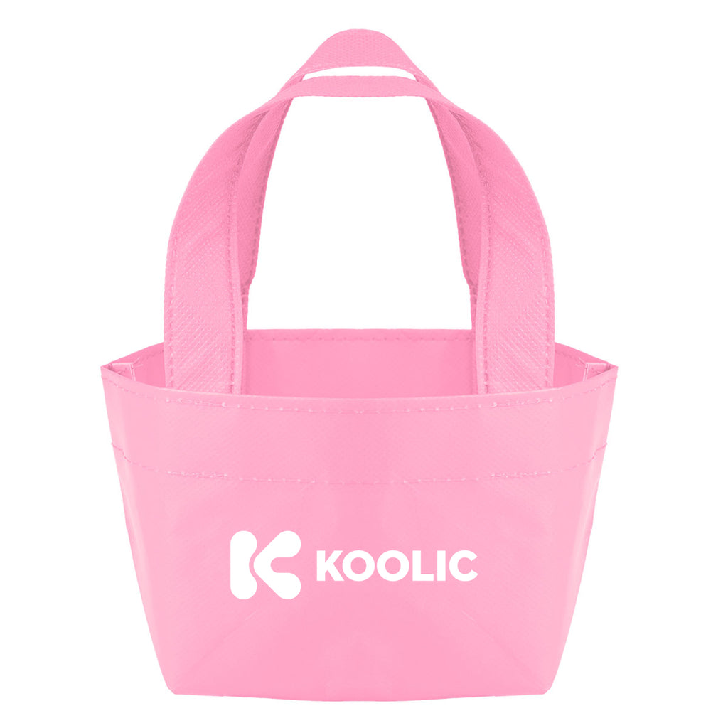 Recycled Micro Mini Tote Bag, Non-Woven - Pink - Silk Screen