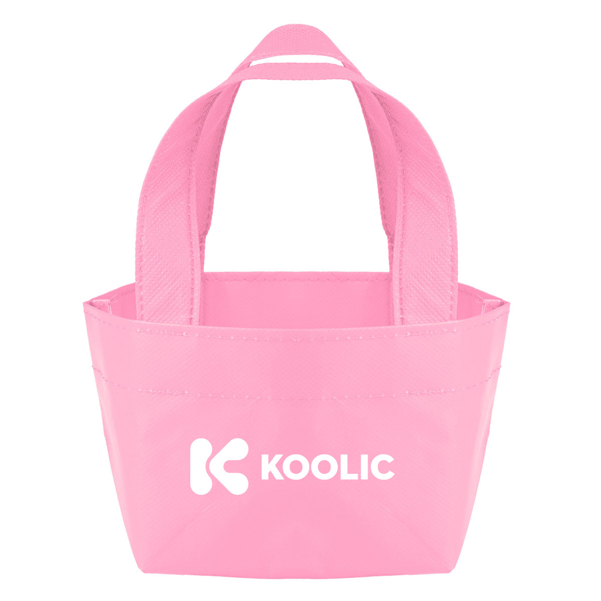 Recycled Micro Mini Tote Bag, Non-Woven - Pink - Silk Screen