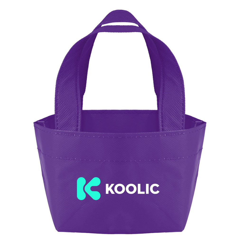 Recycled Micro Mini Tote Bag, Non-Woven - Purple - Colorbrite