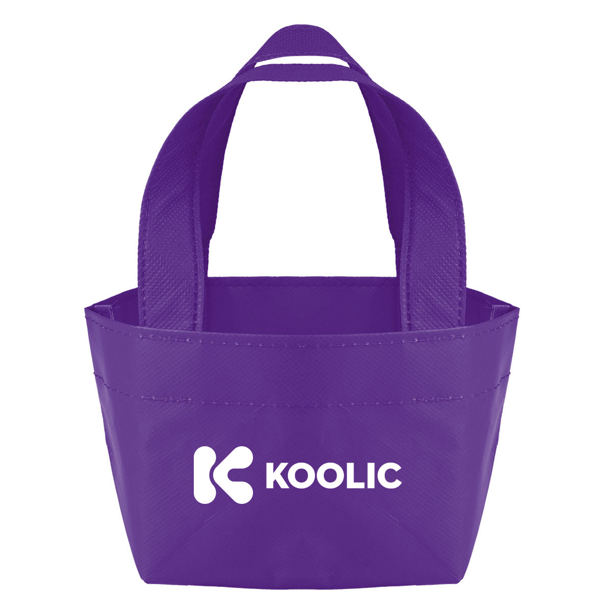 Recycled Micro Mini Tote Bag, Non-Woven - Purple - Silk Screen