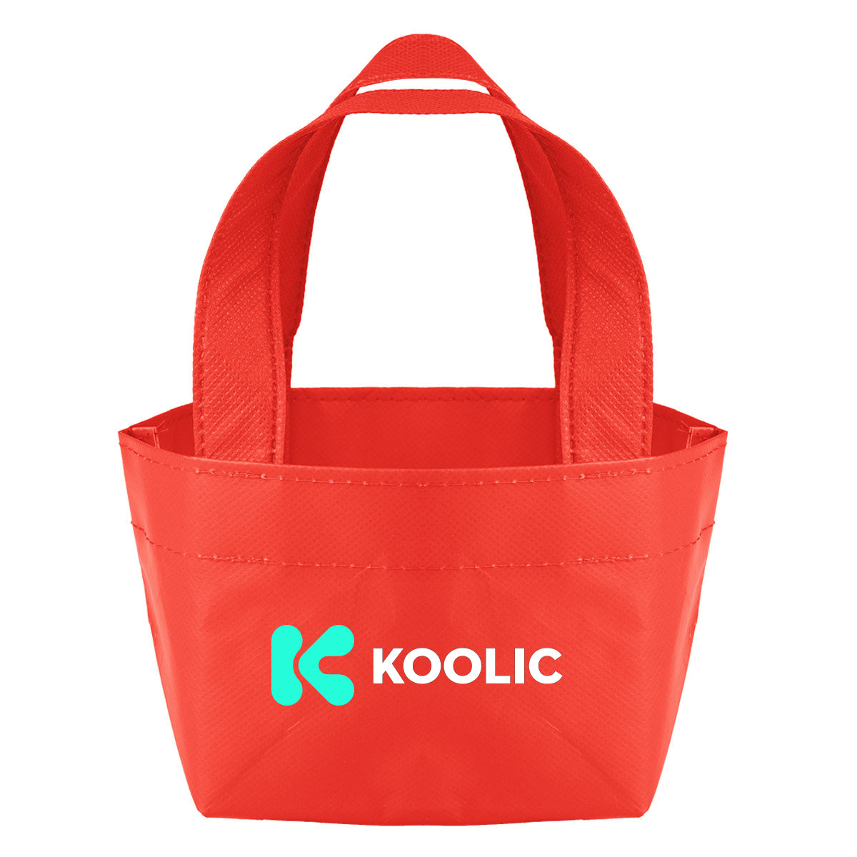 Recycled Micro Mini Tote Bag, Non-Woven - Red - Colorbrite