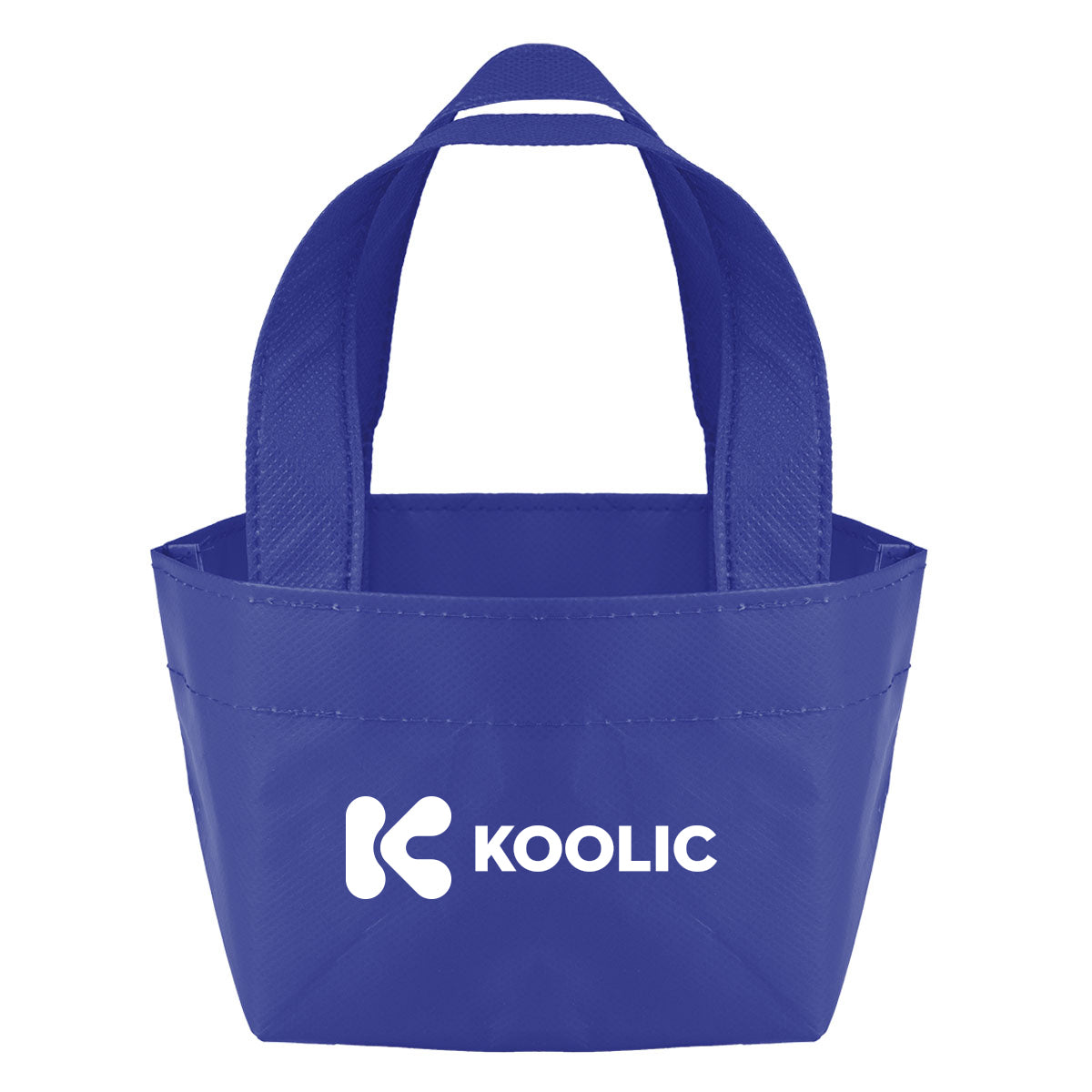 Recycled Micro Mini Tote Bag, Non-Woven - Royal Blue - Silk Screen