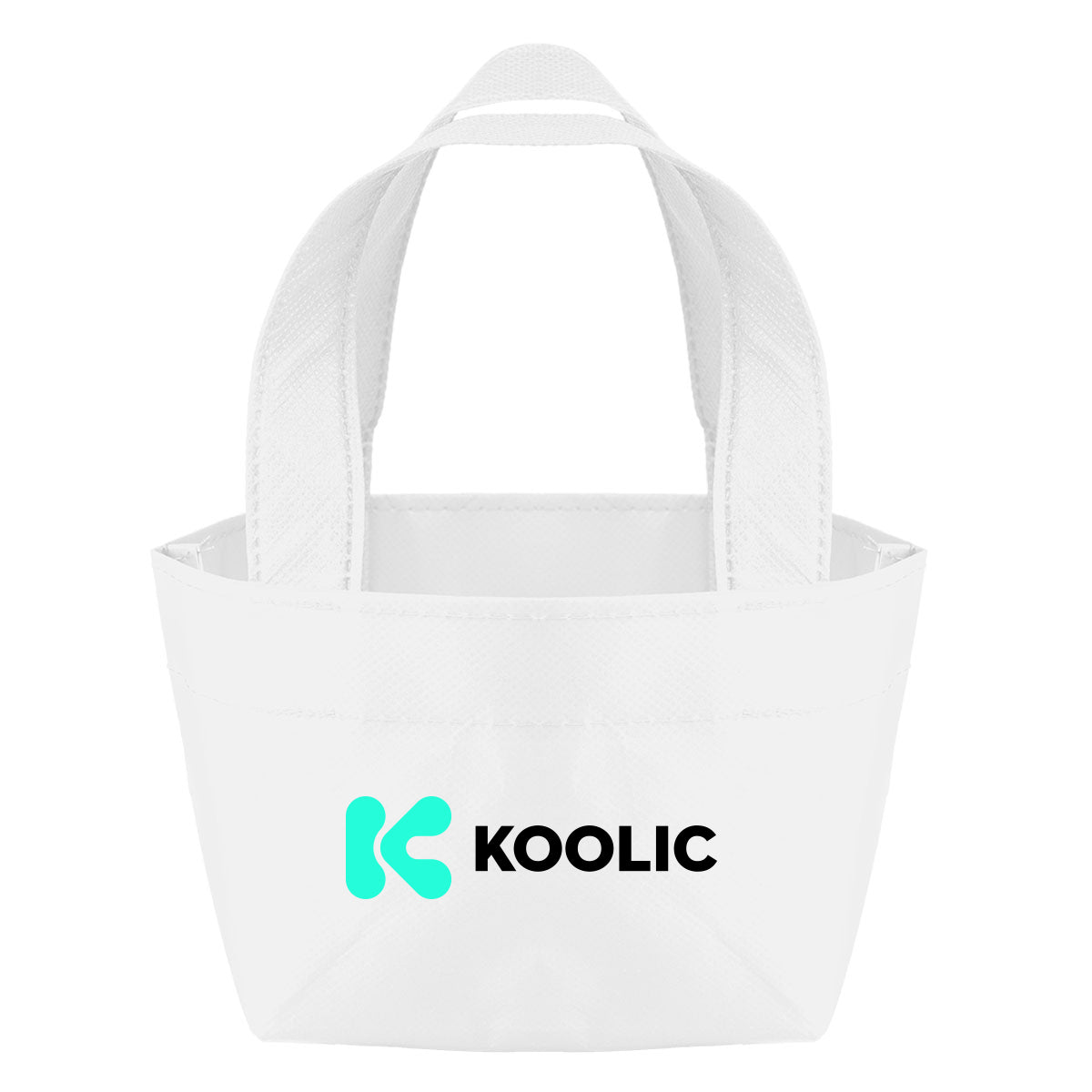 Recycled Micro Mini Tote Bag, Non-Woven - White - Colorbrite