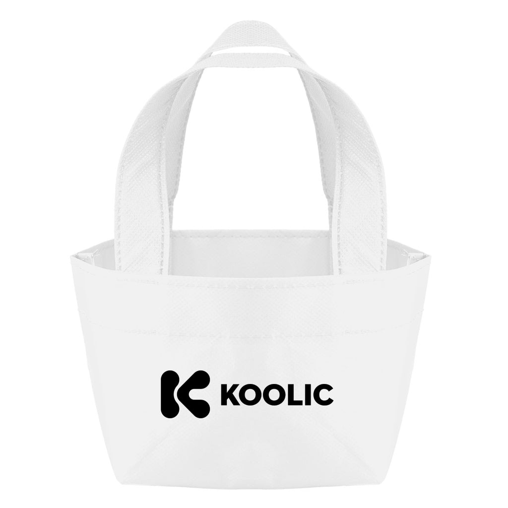 Recycled Micro Mini Tote Bag, Non-Woven - White - Silk Screen