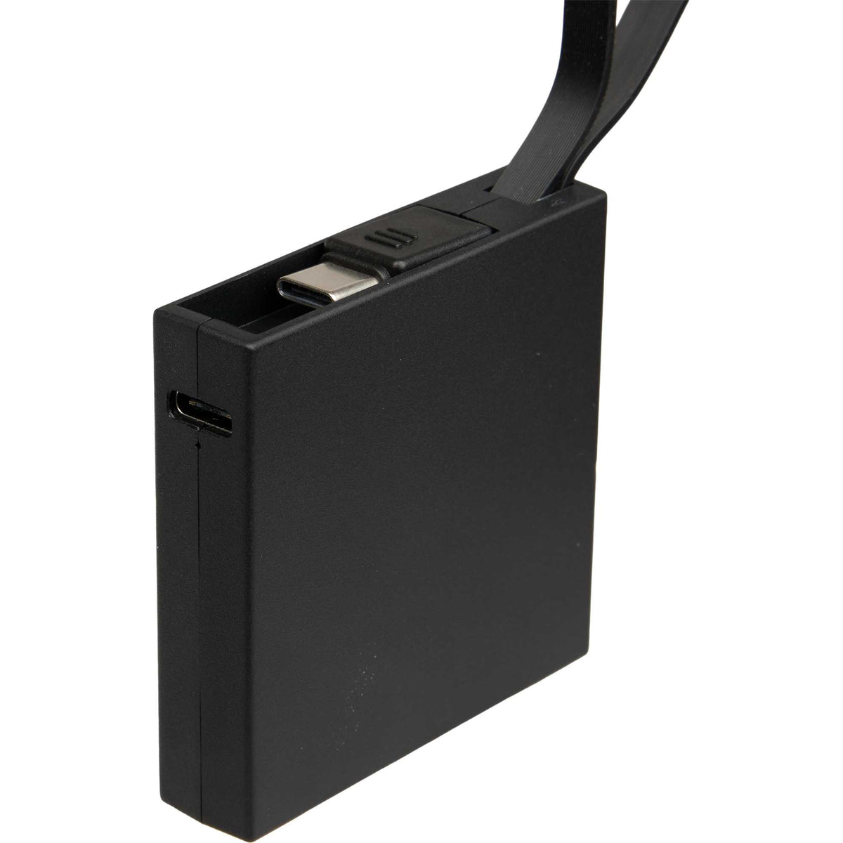 Recycled Mini Power Bank with Lanyard Cable, 2,000 mAh Full Color - Black - Detail 2