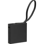 Recycled Mini Power Bank with Lanyard Cable, 2,000 mAh Full Color - Black - Right Angle