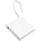 Recycled Mini Power Bank with Lanyard Cable, 2,000 mAh Full Color - White - Detail
