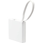 Recycled Mini Power Bank with Lanyard Cable, 2,000 mAh Full Color - White - Left Angle