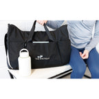 Recycled Nylon Yoga Duffel with Mat Holder Transfer - Black - View 10