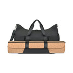 Recycled Nylon Yoga Duffel with Mat Holder Transfer - Black - View 4