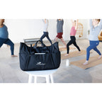 Recycled Nylon Yoga Duffel with Mat Holder Transfer - Black - View 6