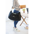 Recycled Nylon Yoga Duffel with Mat Holder Transfer - Black - View 7